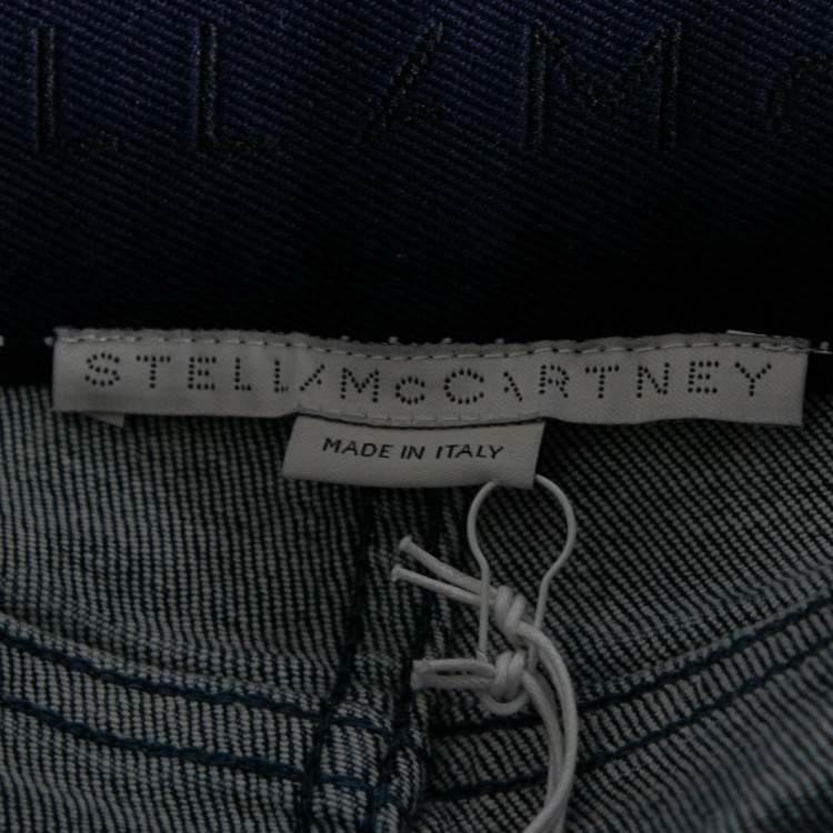 مملوكة مسبقًا Stella McCartney Blue Denim Logo Waistband Jeans L 