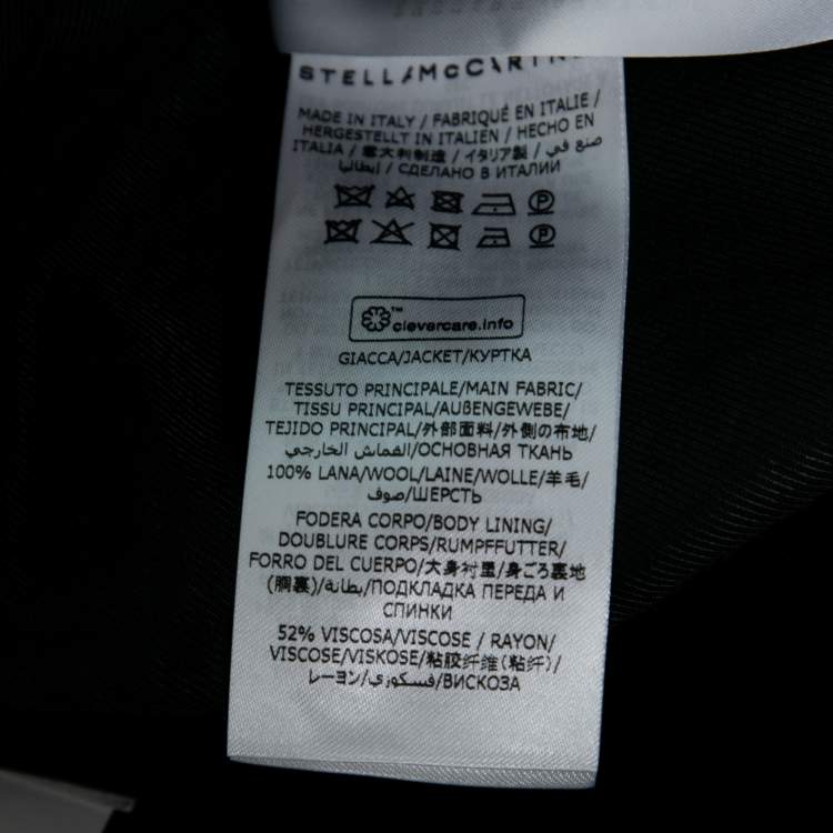 Pre Owned Stella McCartney Grey Wool Single Breasted Coat L