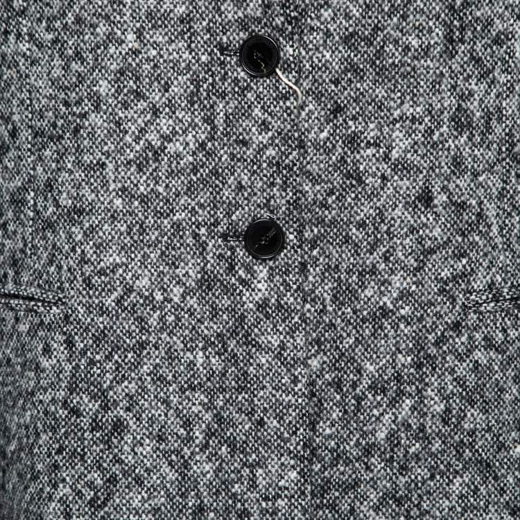 Pre Owned Stella McCartney Grey Wool Single Breasted Coat L