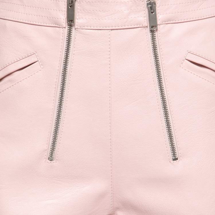 Pre Owned Stella McCartney Rose Pink Faux Leather Kallie Shorts S