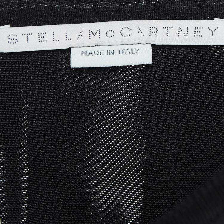 Pre Owned Stella McCartney Black Silk Pleated Sheer Corset Gown M