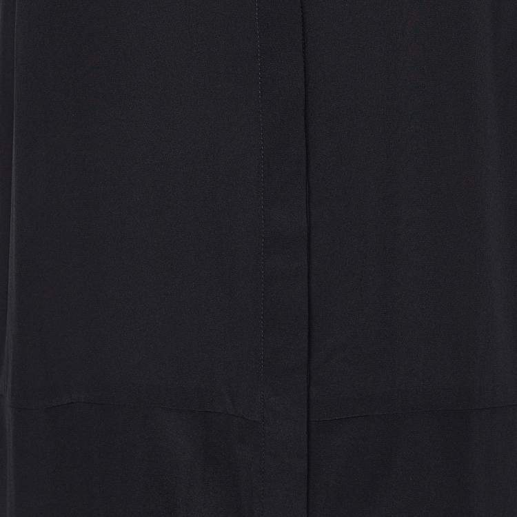 Pre Owned Stella McCartney Black Silk Ruffled Jumpsuit M