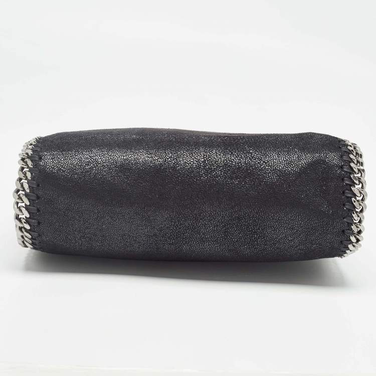 Pre Owned Stella McCartney Black Faux Suede Mini Falabella Tote