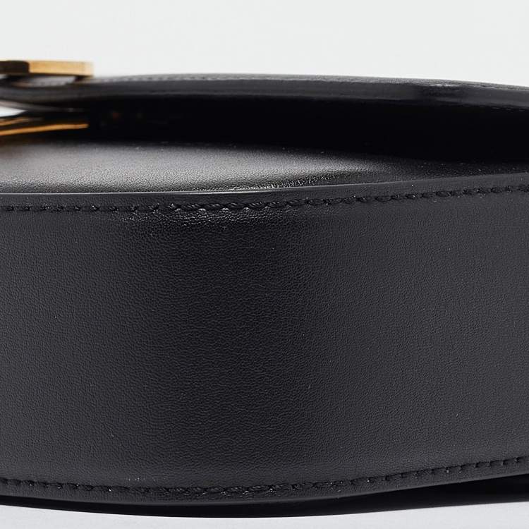 Pre Owned Stella McCartney Black Leather S-Wave Shoulder Bag