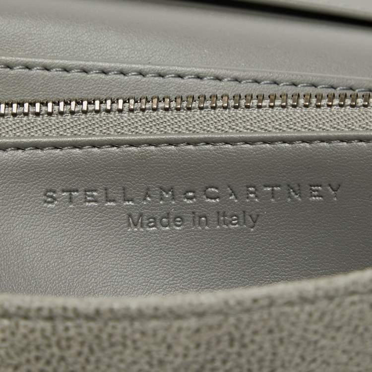 Pre Owned Stella McCartney Grey Faux Leather Falabella Flap Continental Wallet