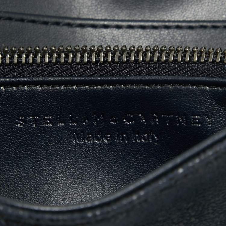 Pre Owned Stella McCartney Navy Blue Faux Leather Falabella Continental Wallet