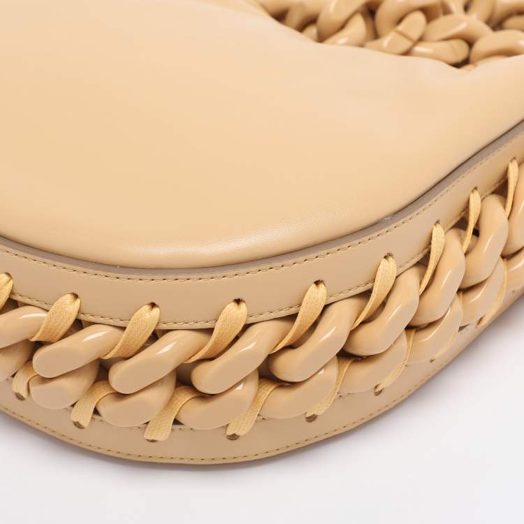 Pre Owned Stella McCartney Beige Faux Leather Small Puffy Shoulder Bag
