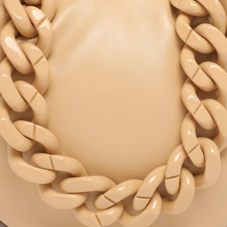 Pre Owned Stella McCartney Beige Faux Leather Small Puffy Shoulder Bag