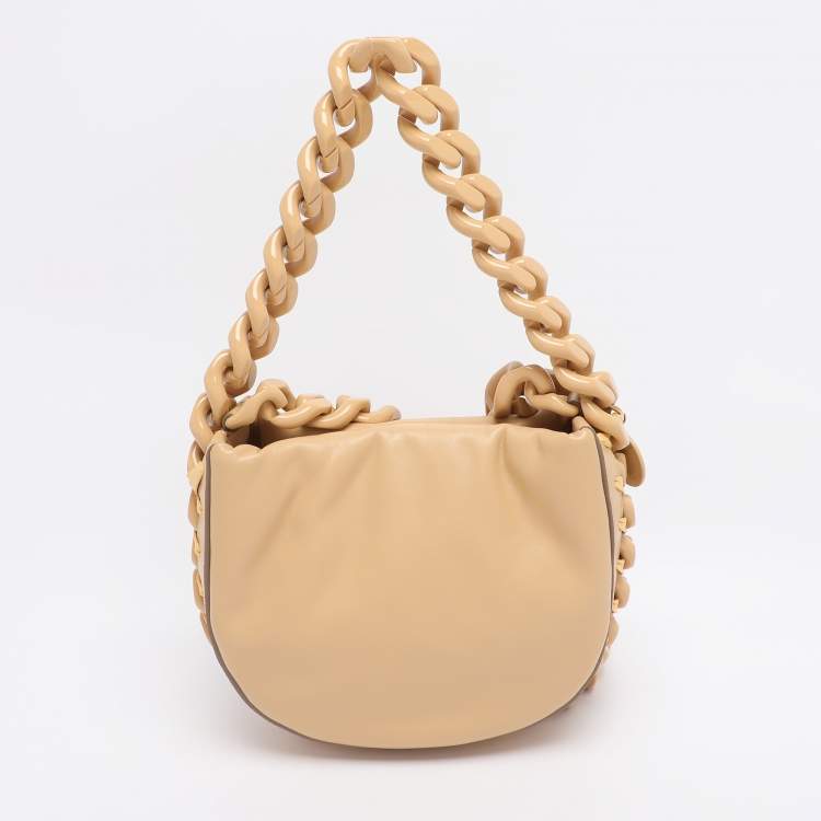 Pre Owned Stella McCartney Beige Faux Leather Small Puffy Shoulder Bag