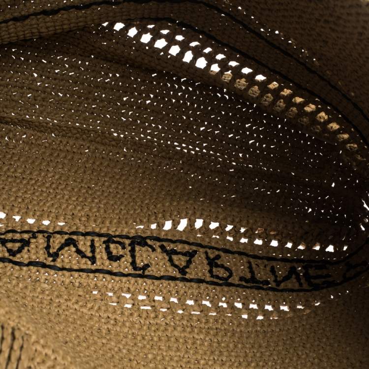 Pre Owned Stella McCartney Beige Raffia Logo Tote 