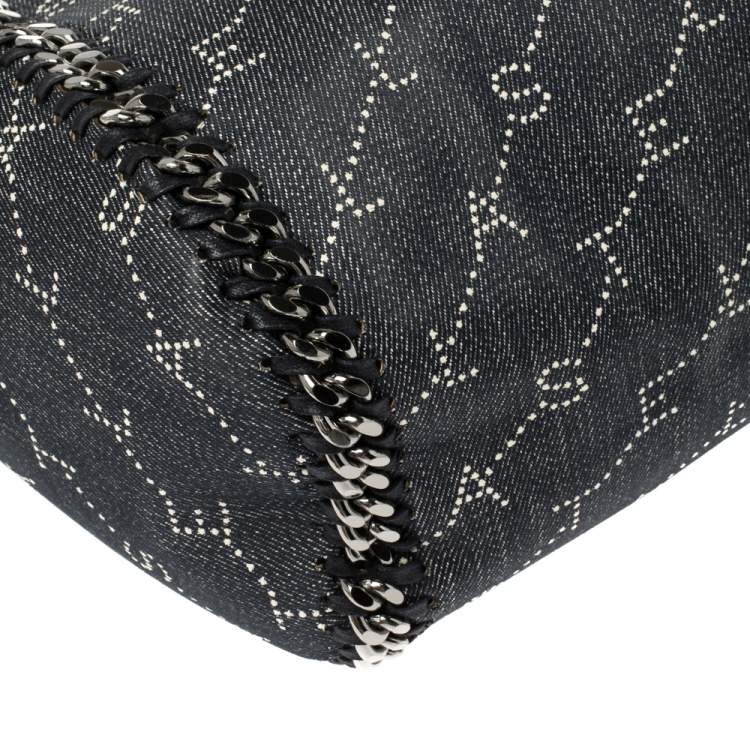 Pre Owned Stella McCartney Blue/Brown Monogram Fabric Falabella Reversible Tote 