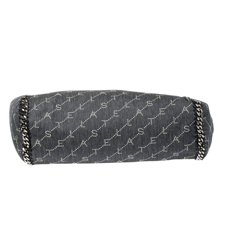 Pre Owned Stella McCartney Blue/Brown Monogram Fabric Falabella Reversible Tote 