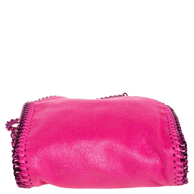 Pre Owned Stella McCartney Neon Pink Faux Leather Tiny Falabella Shoulder Bag