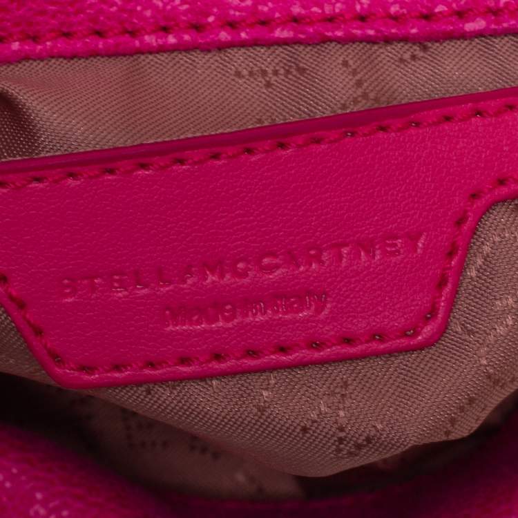 Pre Owned Stella McCartney Neon Pink Faux Leather Tiny Falabella Shoulder Bag