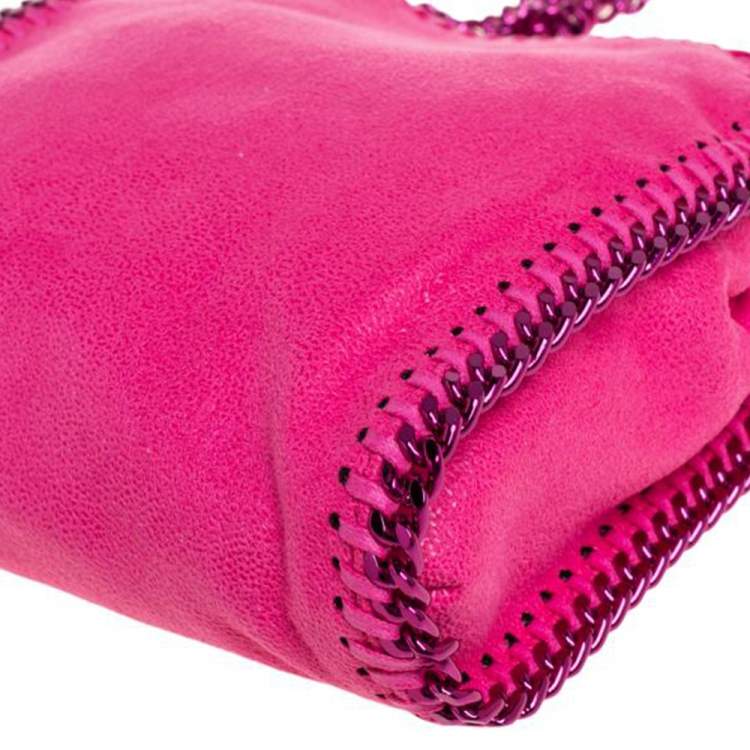 Pre Owned Stella McCartney Neon Pink Faux Leather Tiny Falabella Shoulder Bag