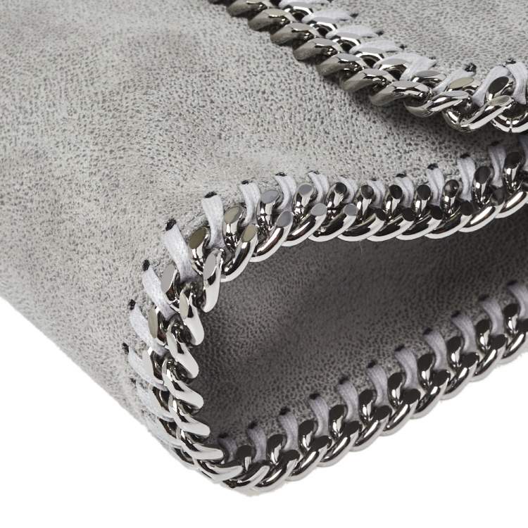 مملوكة مسبقًا Stella McCartney Grey Faux Leather Falabella Flap Shoulder Bag