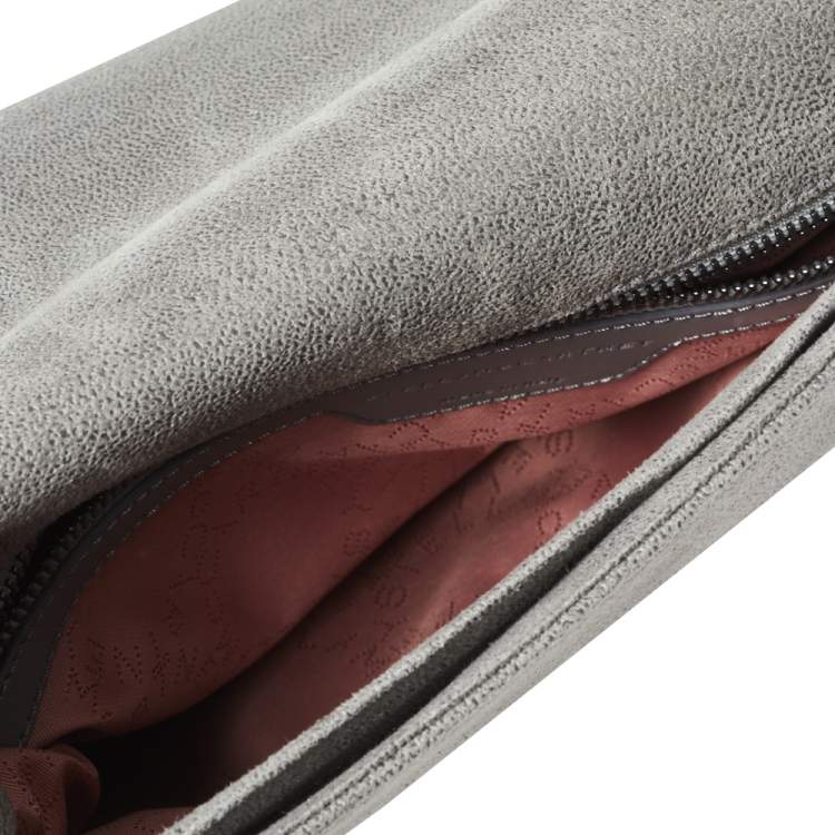 مملوكة مسبقًا Stella McCartney Grey Faux Leather Falabella Flap Shoulder Bag