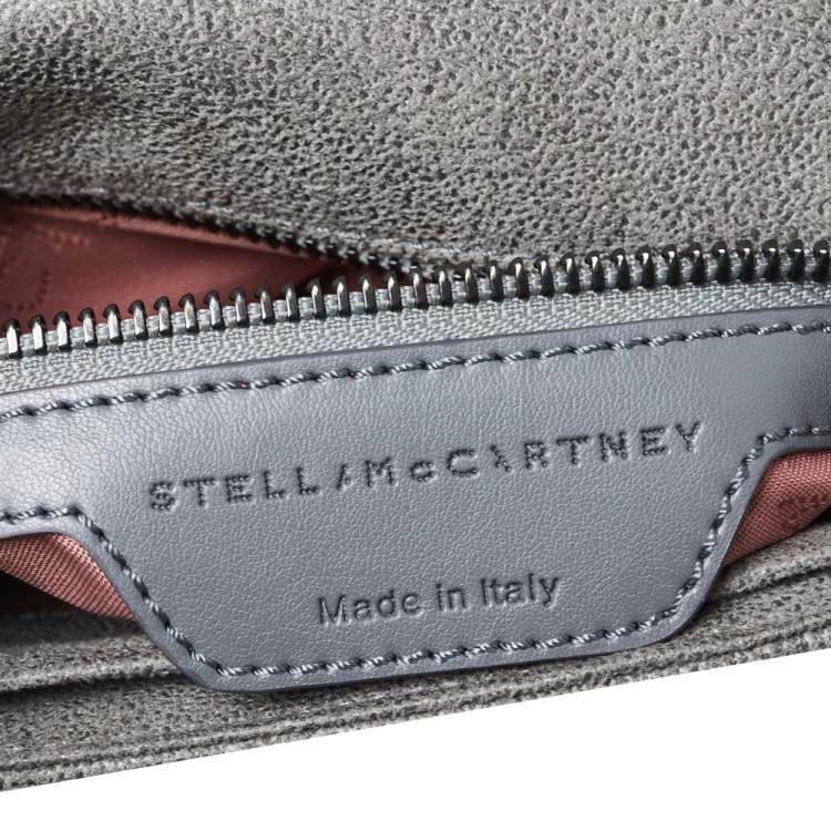 مملوكة مسبقًا Stella McCartney Grey Faux Leather Falabella Flap Shoulder Bag