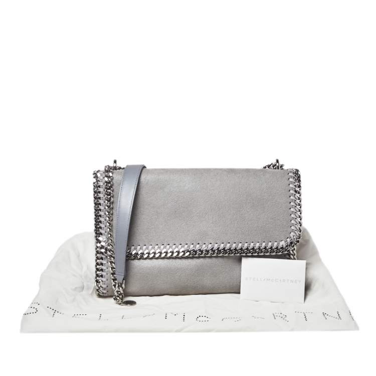 مملوكة مسبقًا Stella McCartney Grey Faux Leather Falabella Flap Shoulder Bag