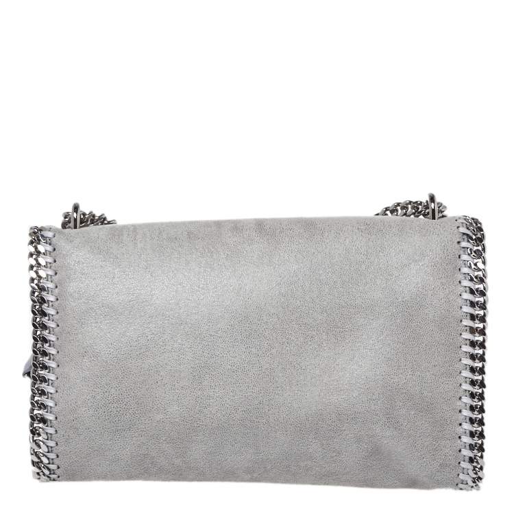 مملوكة مسبقًا Stella McCartney Grey Faux Leather Falabella Flap Shoulder Bag