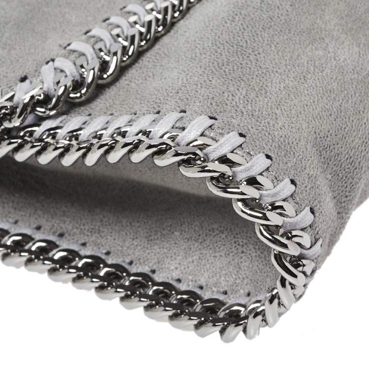 مملوكة مس�بقًا Stella McCartney Grey Faux Leather Falabella Flap Shoulder Bag