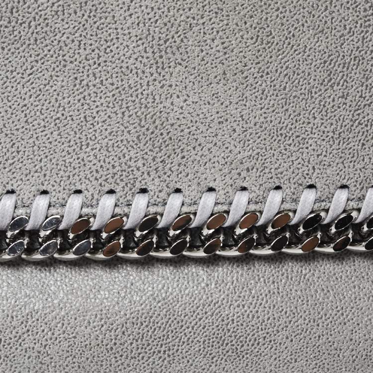 مملوكة مسبقًا Stella McCartney Grey Faux Leather Falabella Flap Shoulder Bag