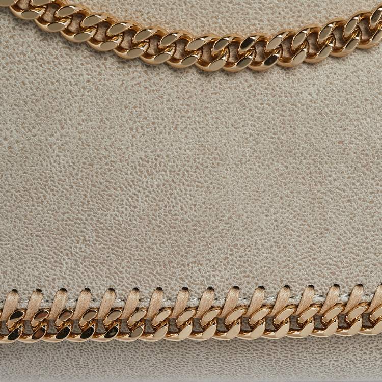 مملوكة مسبقًا Stella McCartney Beige Faux Suede Falabella Flap Shoulder Bag
