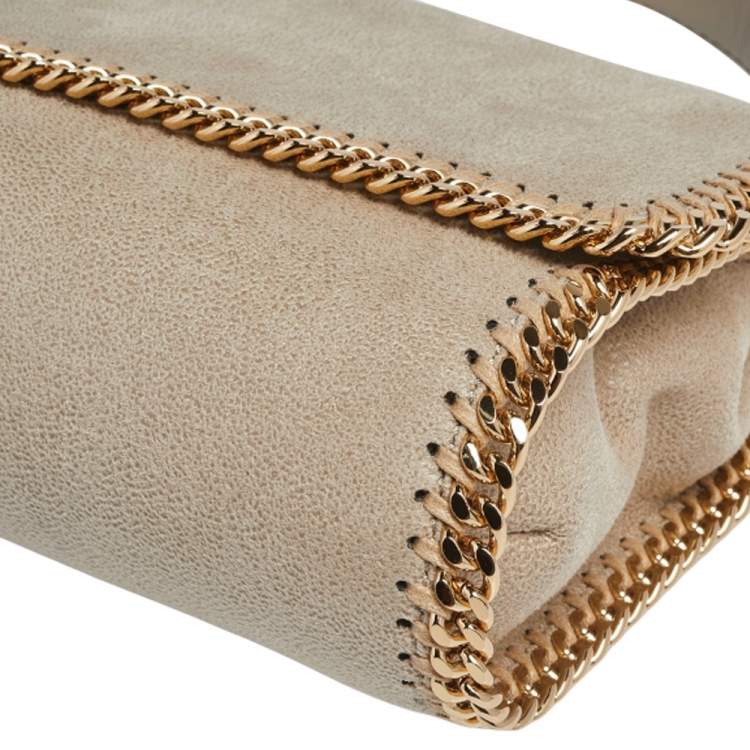 مملوكة مسبقًا Stella McCartney Beige Faux Suede Falabella Flap Shoulder Bag