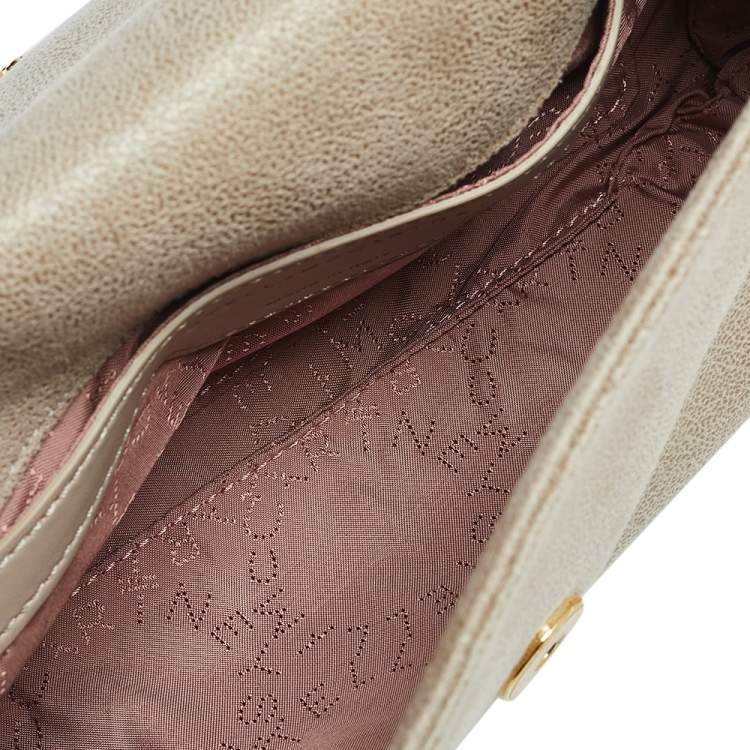 مملوكة مسبقًا Stella McCartney Beige Faux Suede Falabella Flap Shoulder Bag