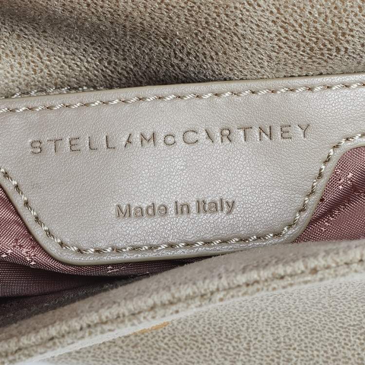 مملوكة مسبقًا Stella McCartney Beige Faux Suede Falabella Flap Shoulder Bag