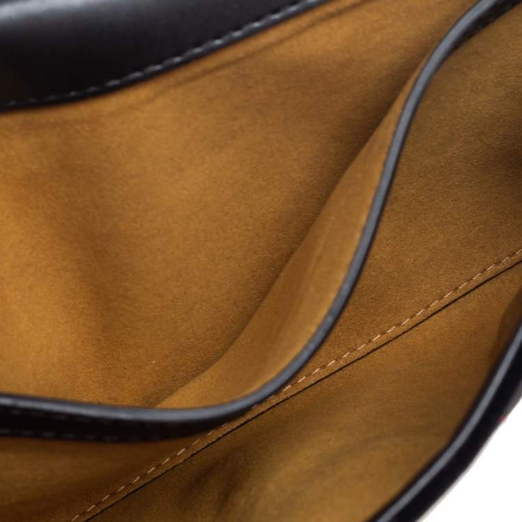 Pre Owned Stella McCartney Black Velvet Falabella Flap Shoulder Bag