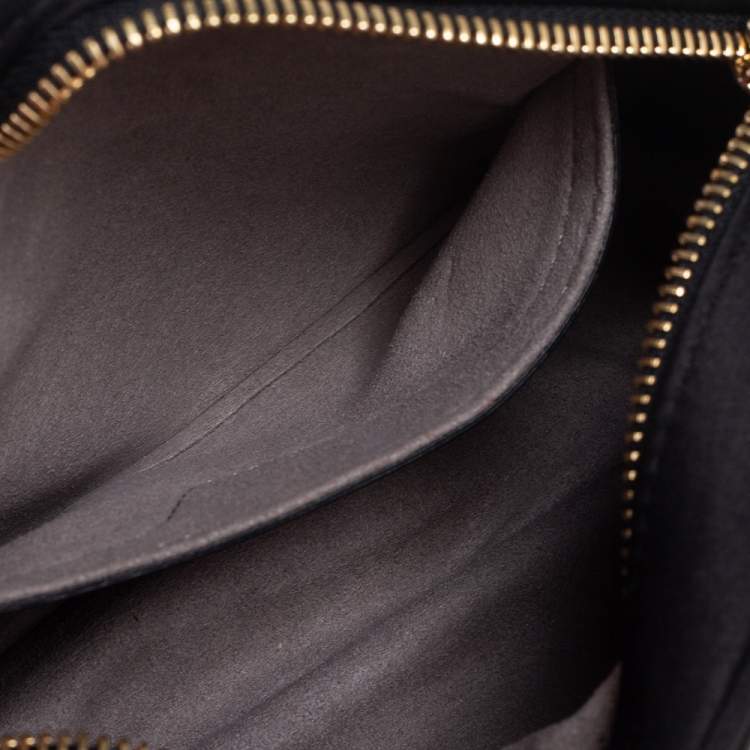 Pre Owned Stella McCartney Black Quilted Satin Stella Star Crossbody Bag