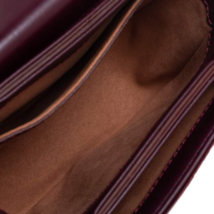 Pre Owned Stella McCartney Burgundy Velvet Falabella Box Shoulder Bag