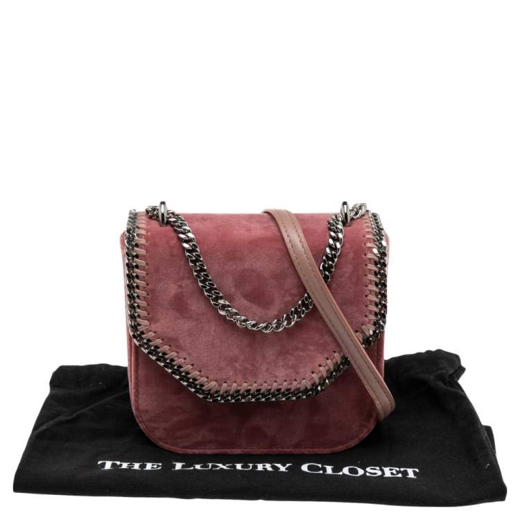 مملوكة مسبقًا Stella McCartney Pink Velvet Falabella Box Shoulder Bag