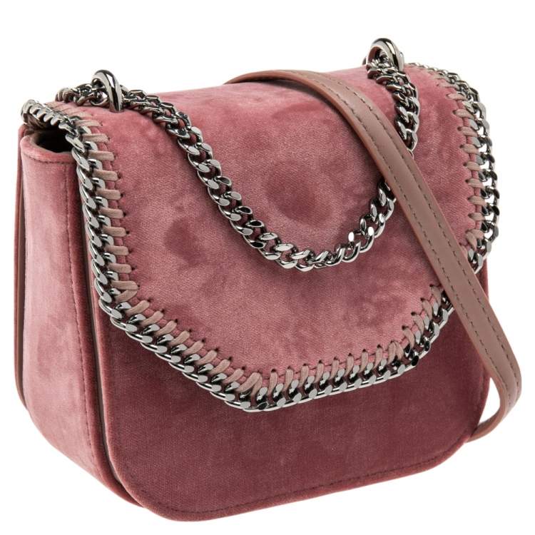 مملوكة مسبقًا Stella McCartney Pink Velvet Falabella Box Shoulder Bag
