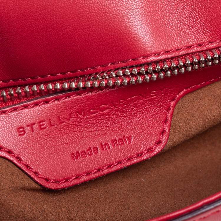 Pre Owned Stella McCartney Red Faux Leather Stella Star Crossbody Bag