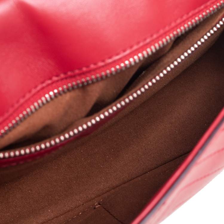 Pre Owned Stella McCartney Red Faux Leather Stella Star Crossbody Bag