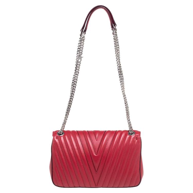 Pre Owned Stella McCartney Red Faux Leather Stella Star Crossbody Bag