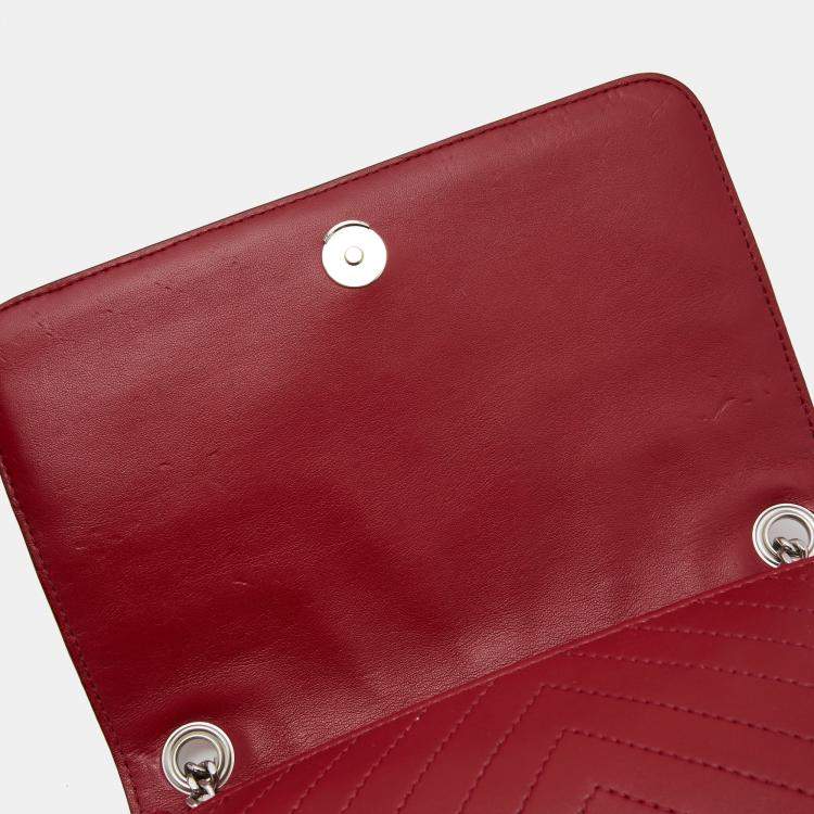 Pre Owned Stella McCartney Red Faux Leather Stella Star Crossbody Bag