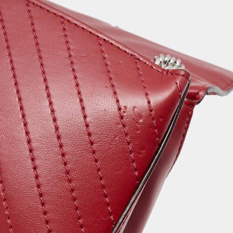 Pre Owned Stella McCartney Red Faux Leather Stella Star Crossbody Bag