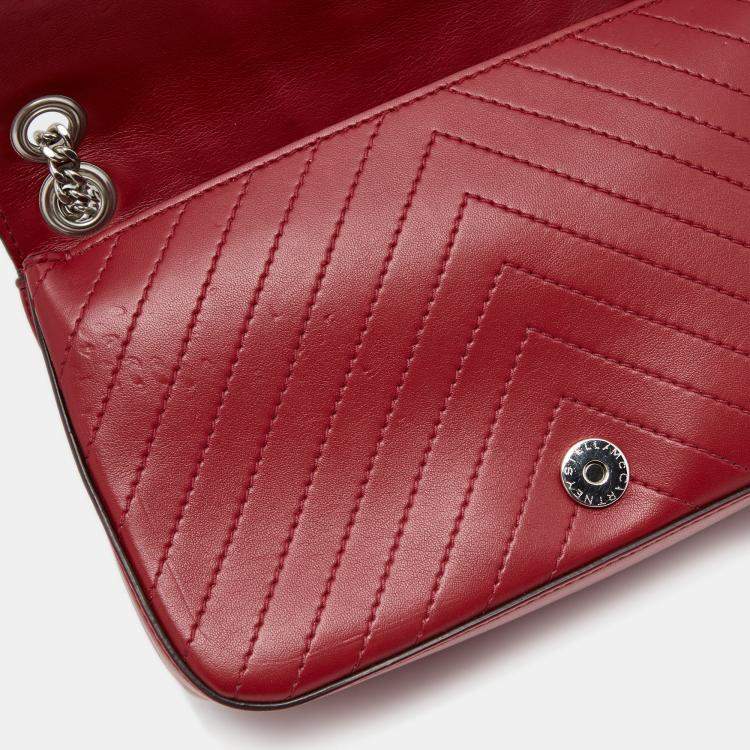 Pre Owned Stella McCartney Red Faux Leather Stella Star Crossbody Bag