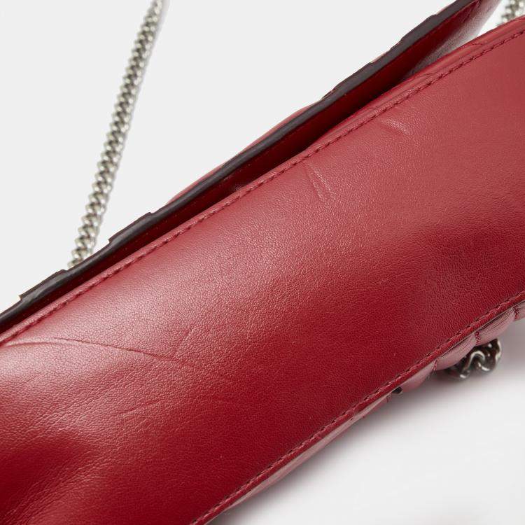 Pre Owned Stella McCartney Red Faux Leather Stella Star Crossbody Bag