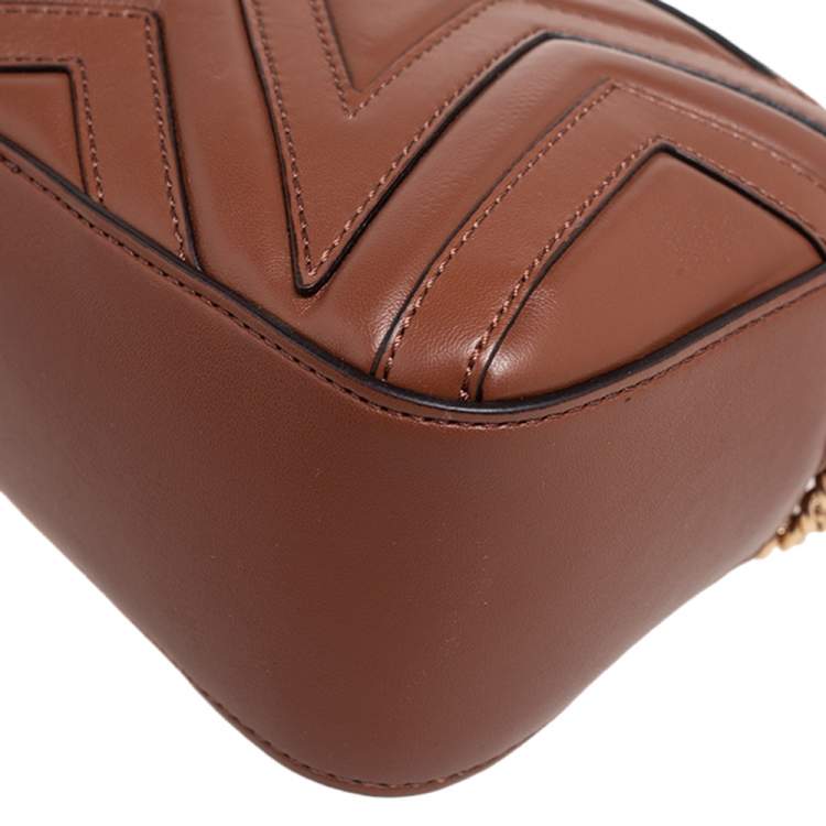 Pre Owned Stella McCartney Brown Quilted Leather Stella Star Crossbody Bag