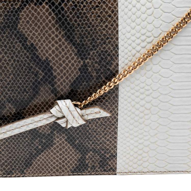 Pre Owned Stella McCartney Multicolor Python Faux Leather Large Flo Shoulder Bag