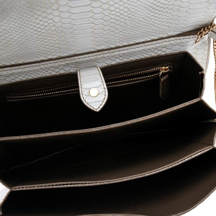 Pre Owned Stella McCartney Multicolor Python Faux Leather Large Flo Shoulder Bag
