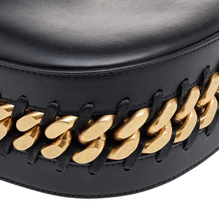 Pre Owned Stella McCartney Black Faux Leather Hobo