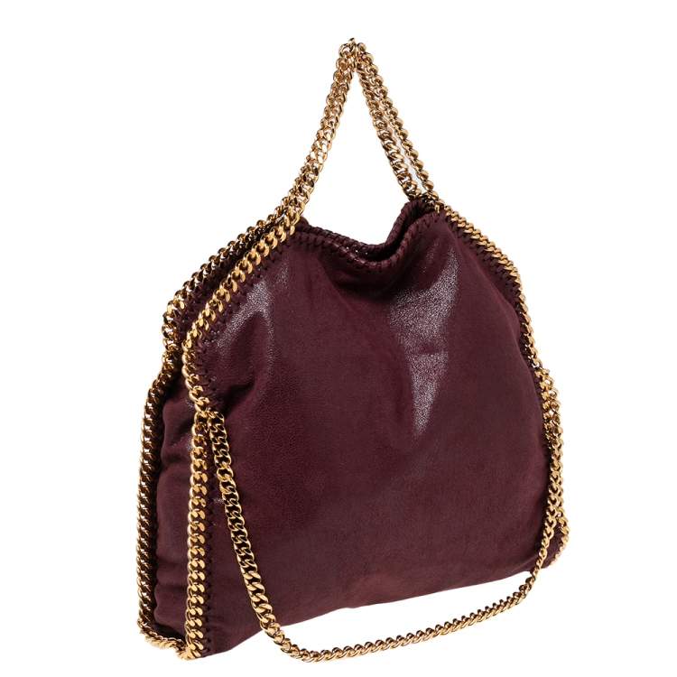 مملوكة مسبقًا Stella McCartney Burgundy Faux Leather Small Falabella Tote
