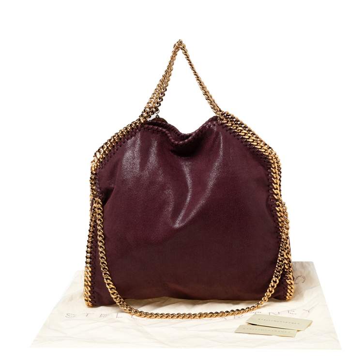 مملوكة مسبقًا Stella McCartney Burgundy Faux Leather Small Falabella Tote