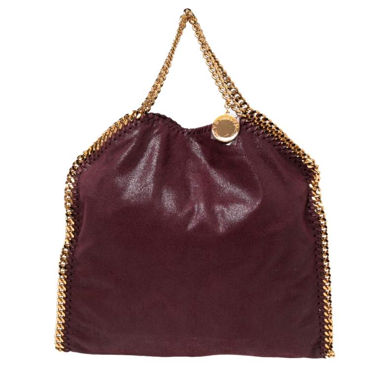 مملوكة مسبقًا Stella McCartney Burgundy Faux Leather Small Falabella Tote