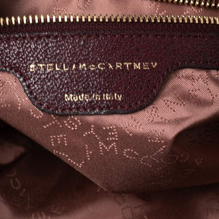 مملوكة مسبقًا Stella McCartney Burgundy Faux Leather Small Falabella Tote